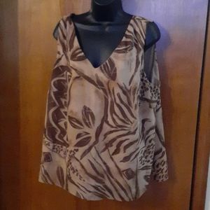 Dana Kay Womans Sleeveless Floral Top Size 20W